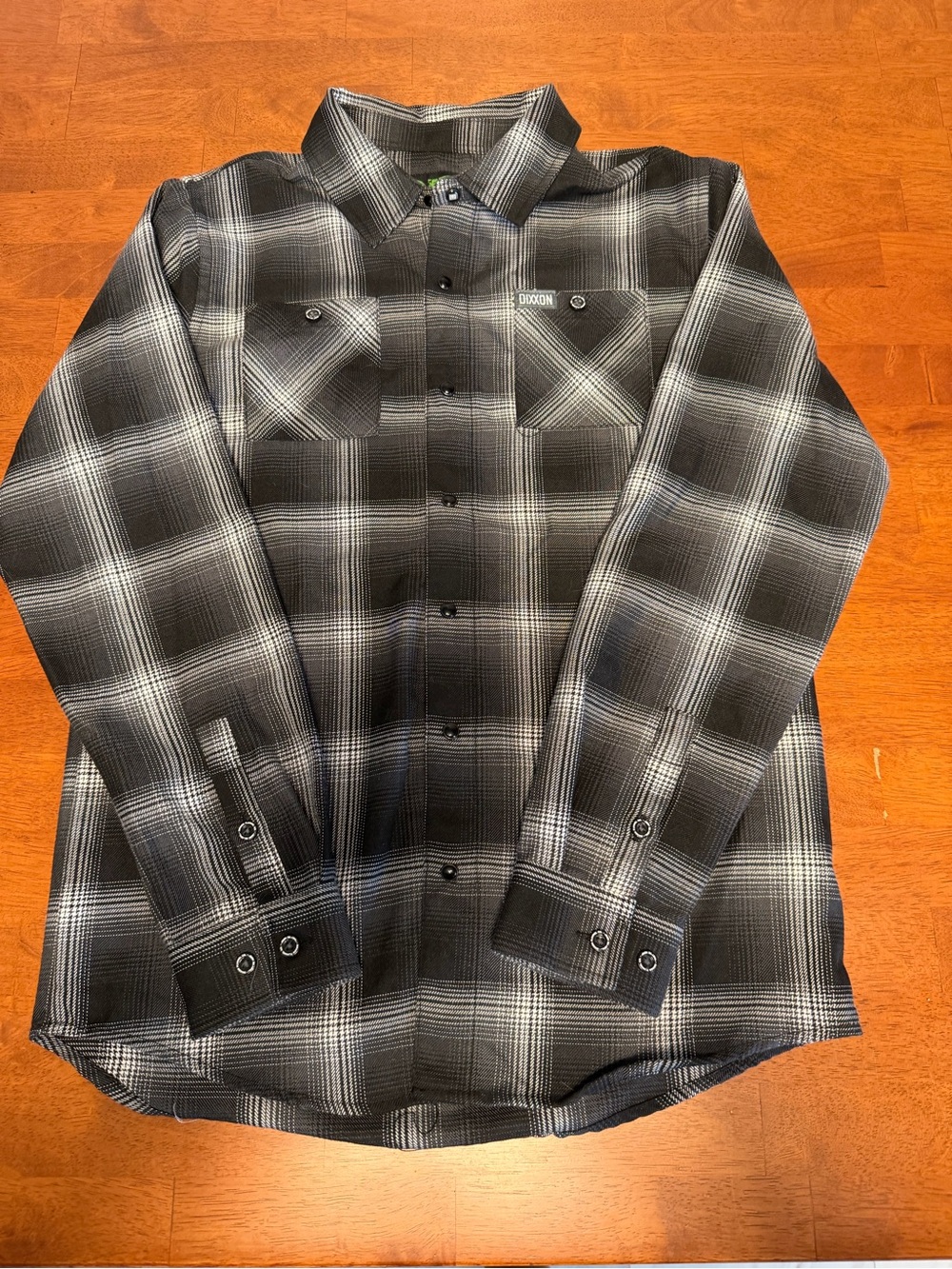 DIXXON Youth Black & Gray Plaid Button-Up Shirt